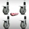 Service Caster 5'' SS Gray Poly Swivel 1-5/8'' Expanding Stem Caster Set Total Lock Brake, 4PK SCC-SSEXTTL20S514-PPUB-158-4 - alternate 3